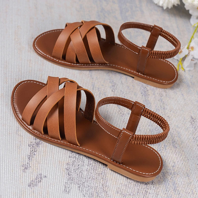 Alina | Platte Riemsandalen voor Dames – Comfortabel, Elegant & Zomers