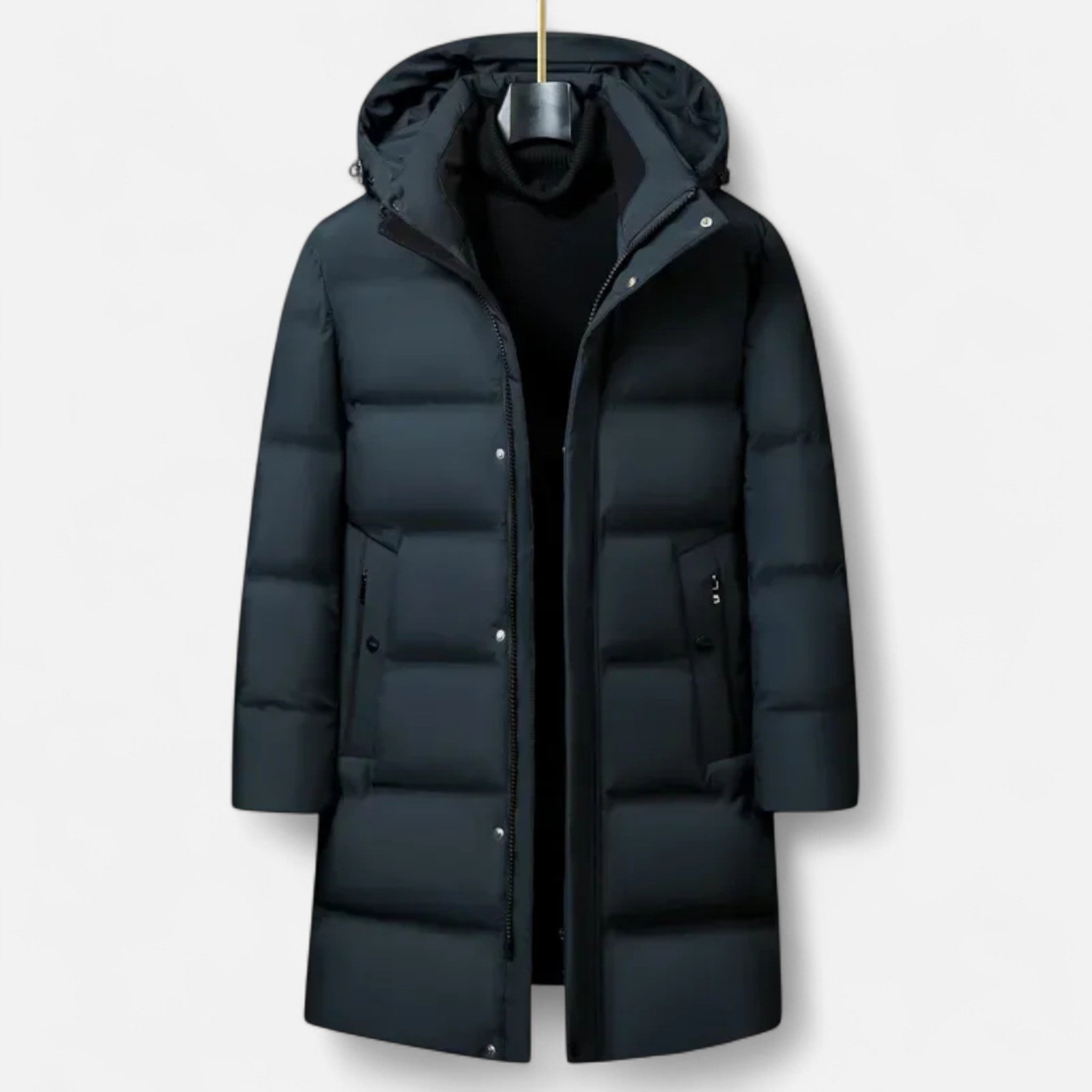Heren Winter Parka | Lange Pasvorm met Beschermende Capuchon