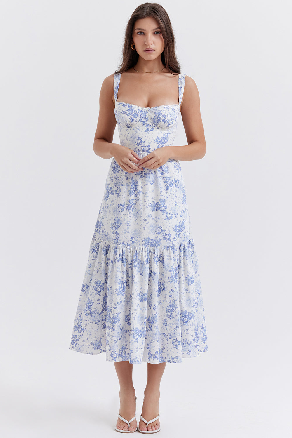 Mode Outlet | Midi Zomerjurk met Bloemenprint – Vrouwelijk & Luchtig