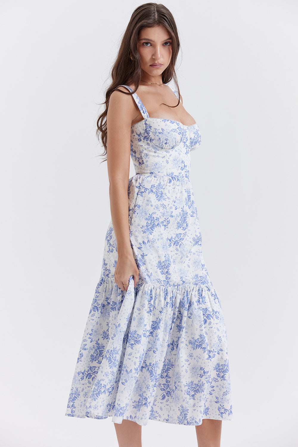 Mode Outlet | Midi Zomerjurk met Bloemenprint – Vrouwelijk & Luchtig
