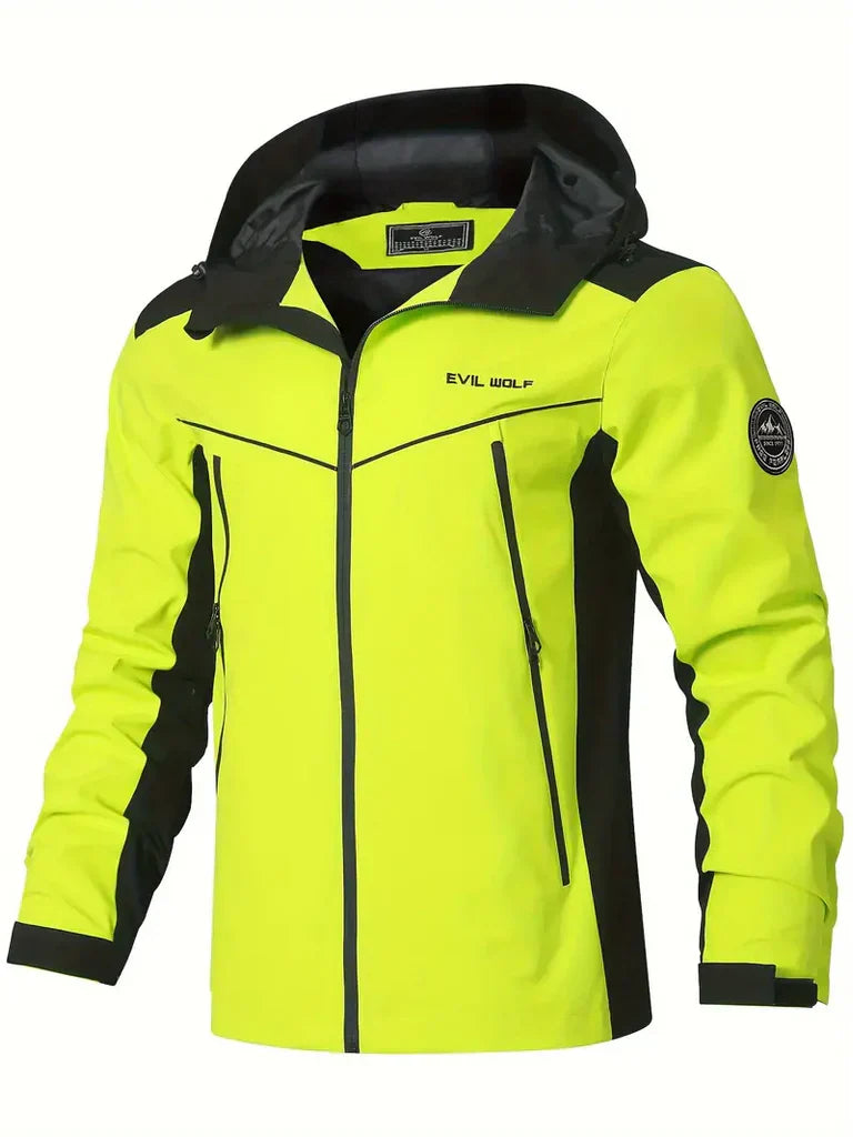 Heren Outdoorjas met Weerbestendige Bescherming en Sportieve Stijl