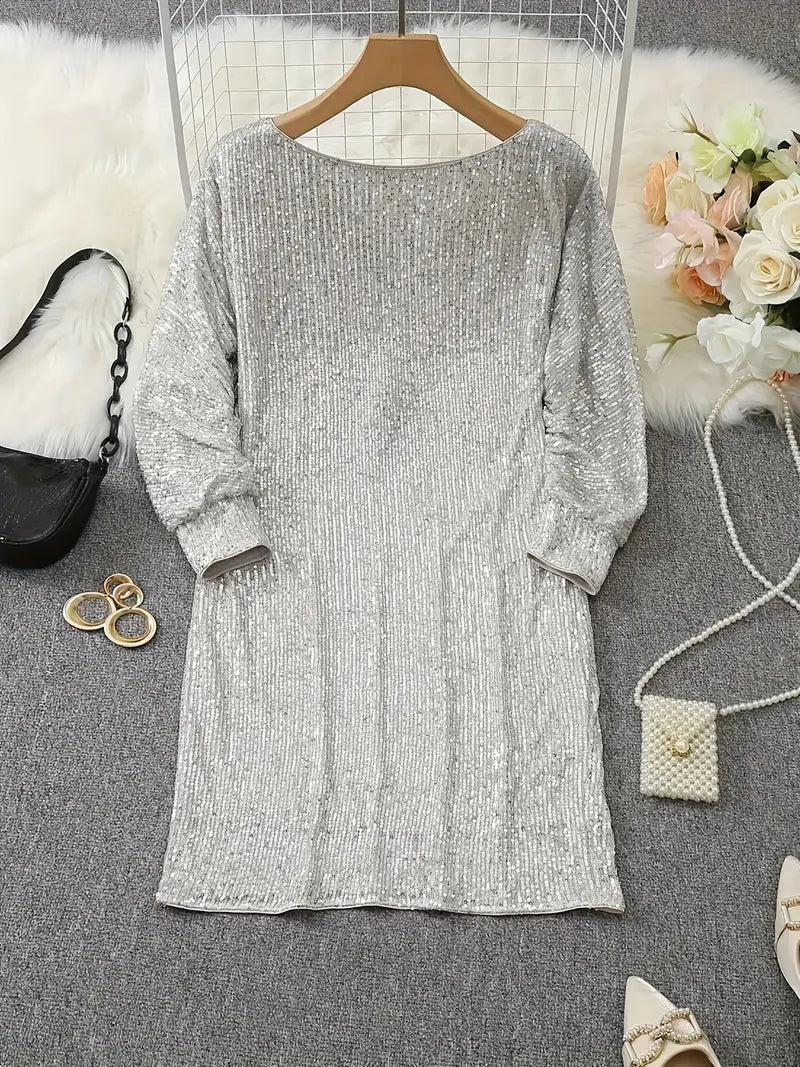 NOVA | Glanzend One-Shoulder Minijurk – Stijlvol & Verleidelijk