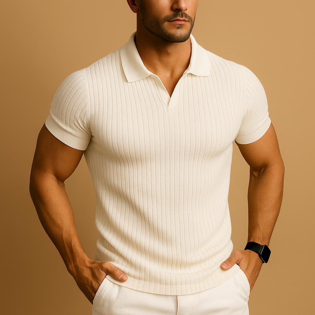 Slim Fit Poloshirt met Stijlvolle Reverskraag voor Heren