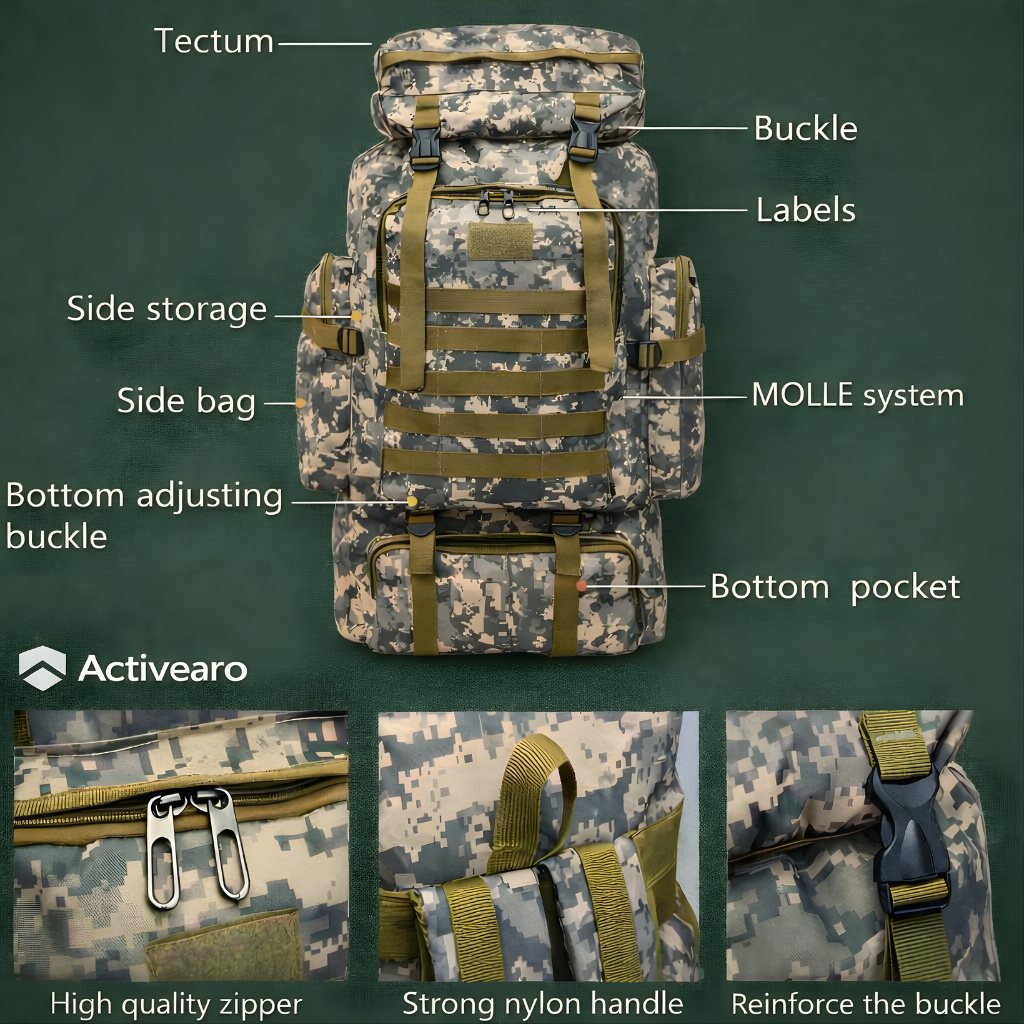Outdoor wandelrugzak – opvouwbare trekkoord rugzak voor kamperen en reizen