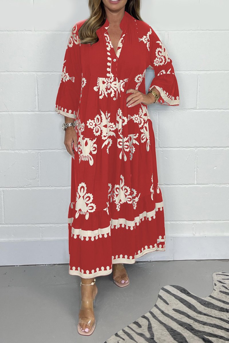 Luna | Bohemian Jurk Dames | Casual Stijl Met Subtiele Print