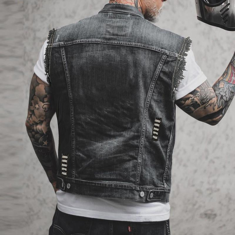 Mode Outlet | Heren Denim Weste – Tijdloos & Stoer