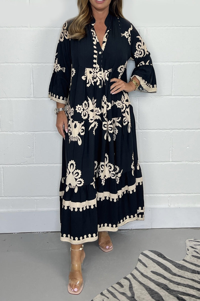 Luna | Bohemian Jurk Dames | Casual Stijl Met Subtiele Print