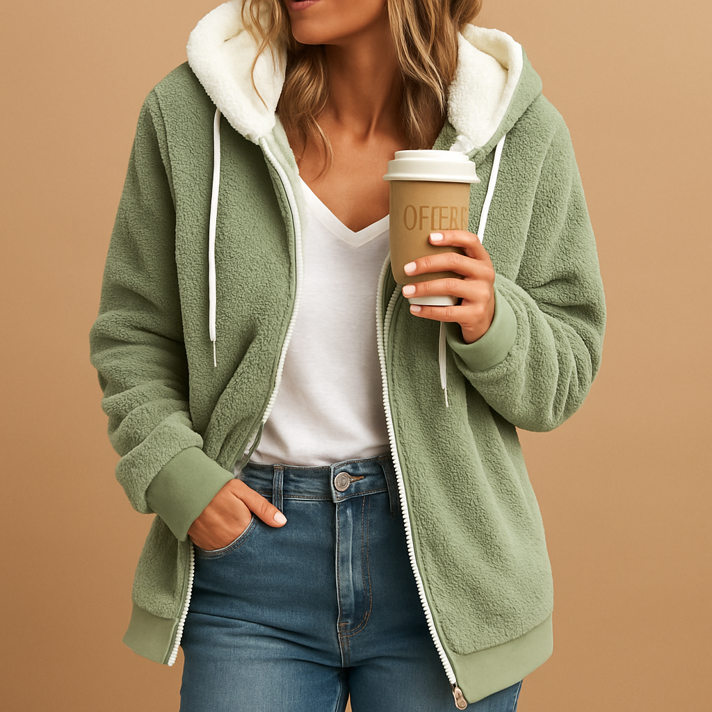 Lang Fleece Damesvest met Capuchon – Warm en Comfortabel voor Elke Dag