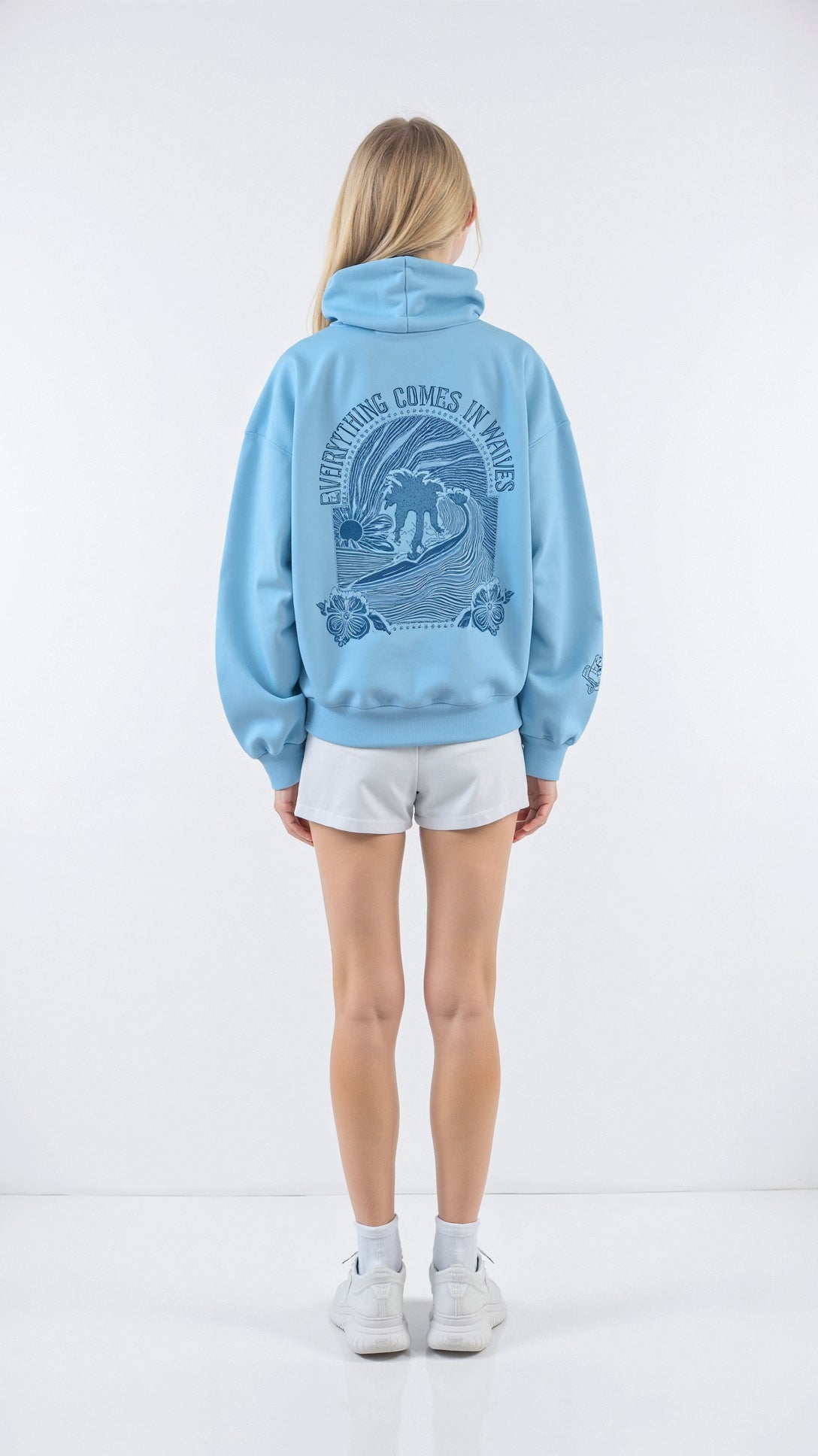 Dames hoodie met geborduurd rugdesign | Comfortabele trui met capuchon