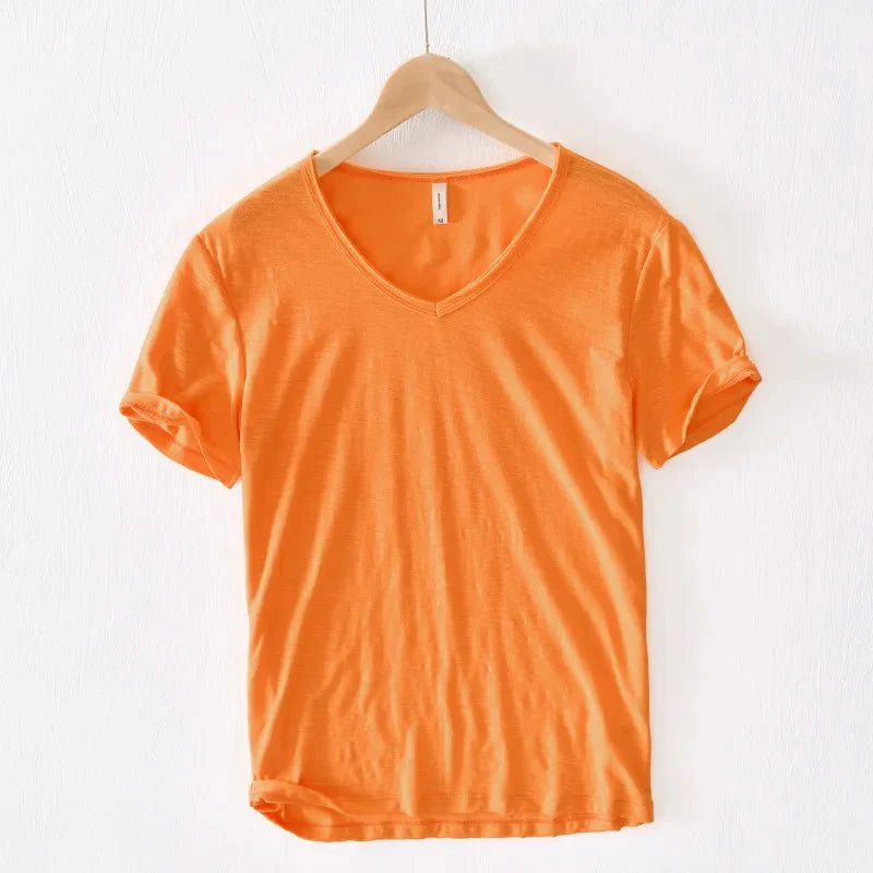 V-hals T-shirt voor heren – stijlvol en comfortabel