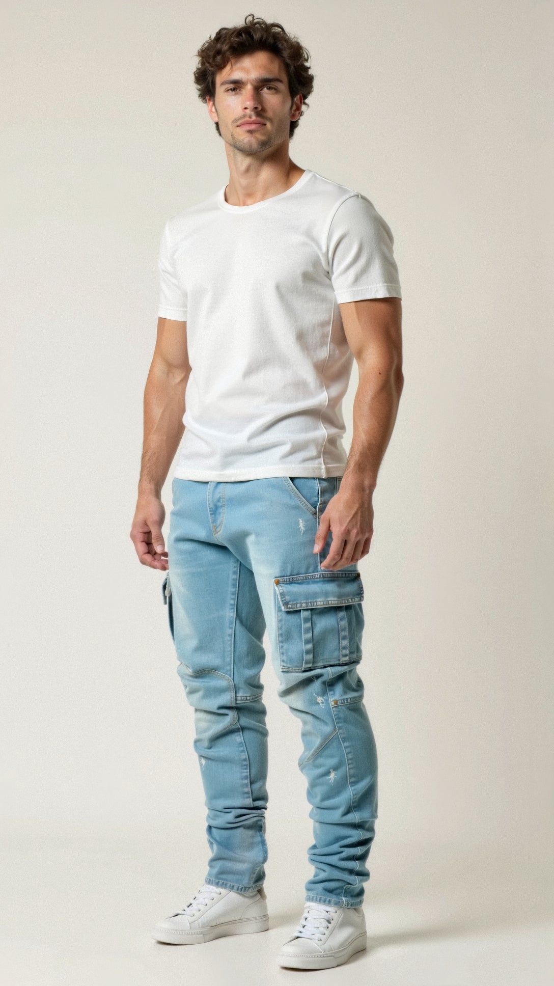 Elastische Cargo Jeans voor Heren
