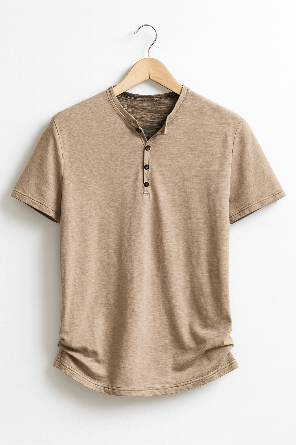 Heren Henley-shirt – Zacht met klassieke knoopsluiting