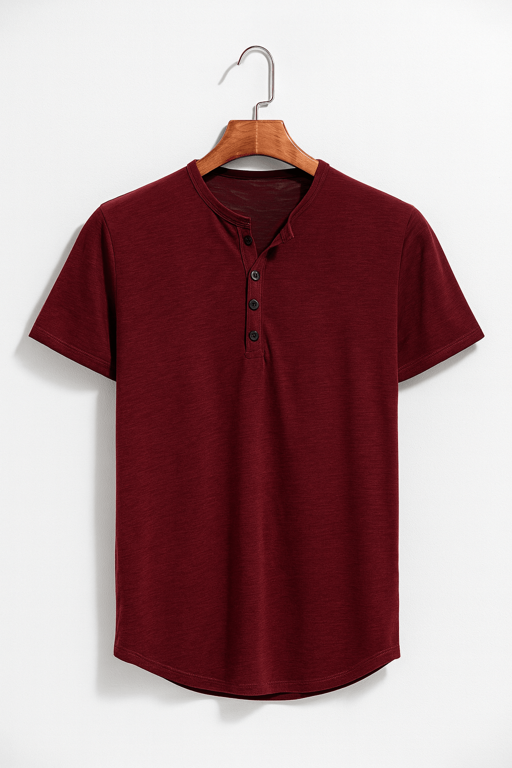 Heren Henley-shirt – Zacht met klassieke knoopsluiting