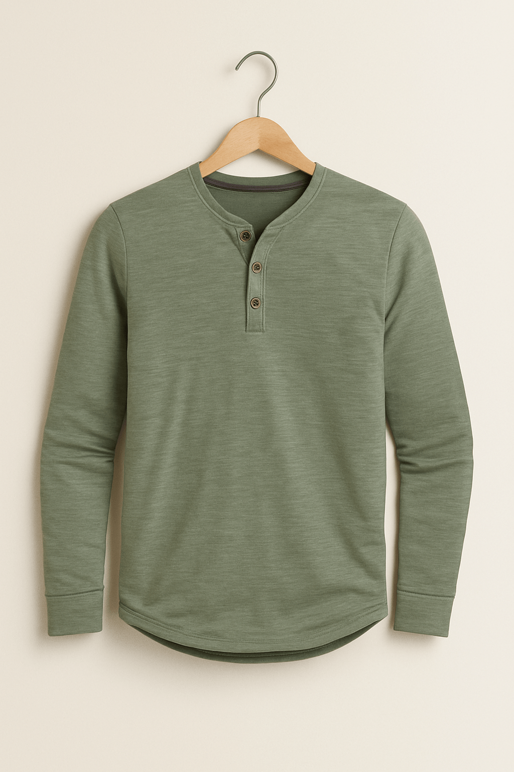 Heren Henley-shirt met lange mouwen – Tijdloos en veelzijdig
