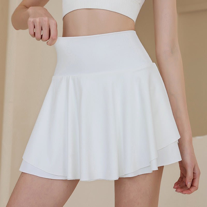 Skort met Hoge Taille en Speels Overlappend Design