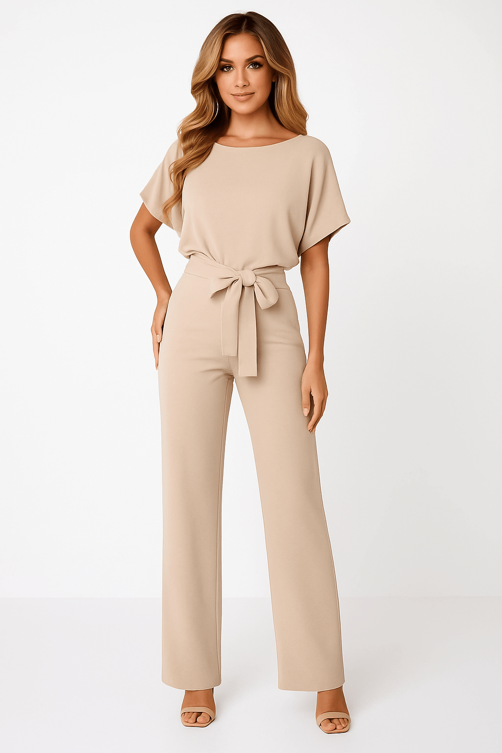 Stijlvolle Dames Jumpsuit met Strikband