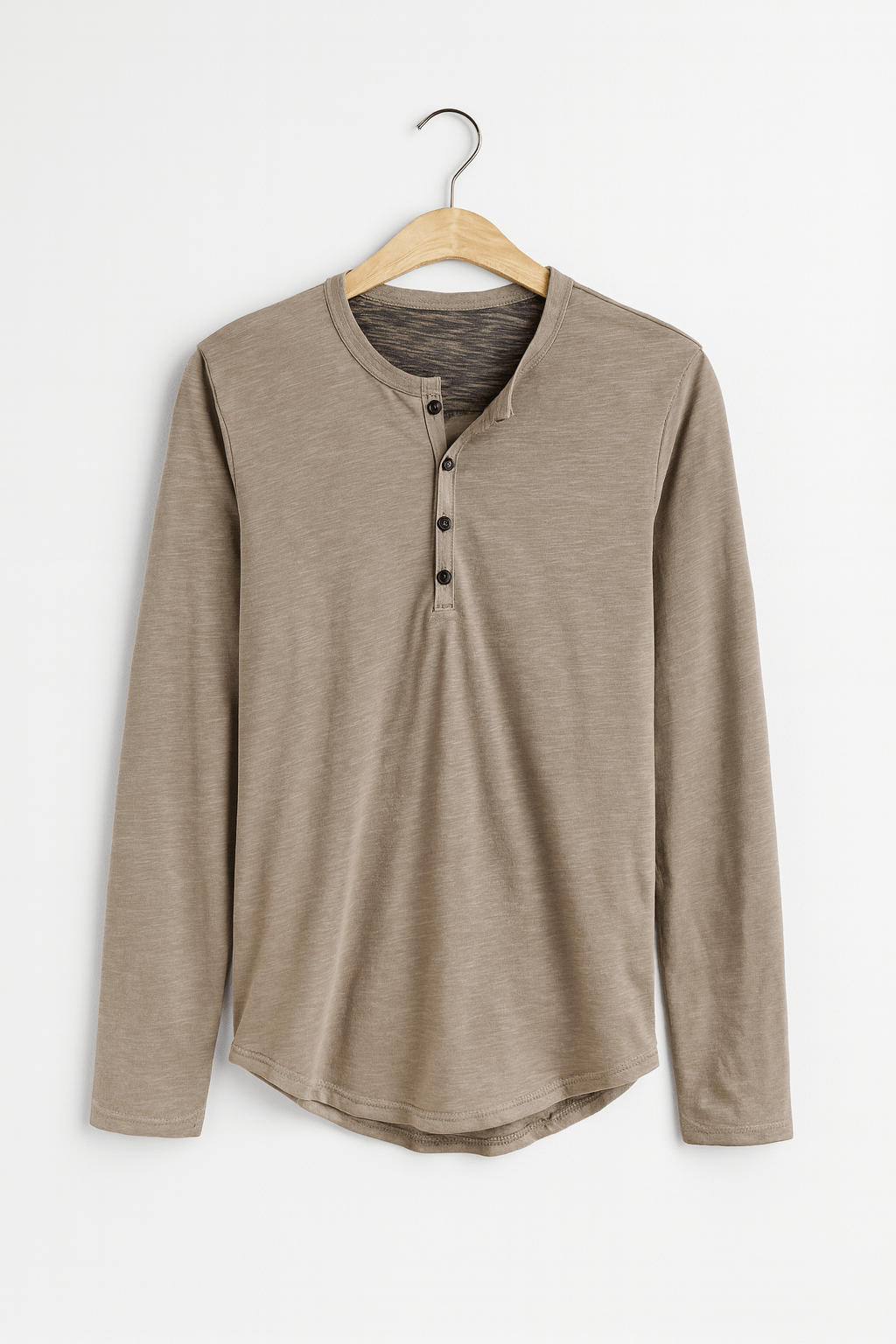 Heren Henley-shirt met lange mouwen – Tijdloos en comfortabel