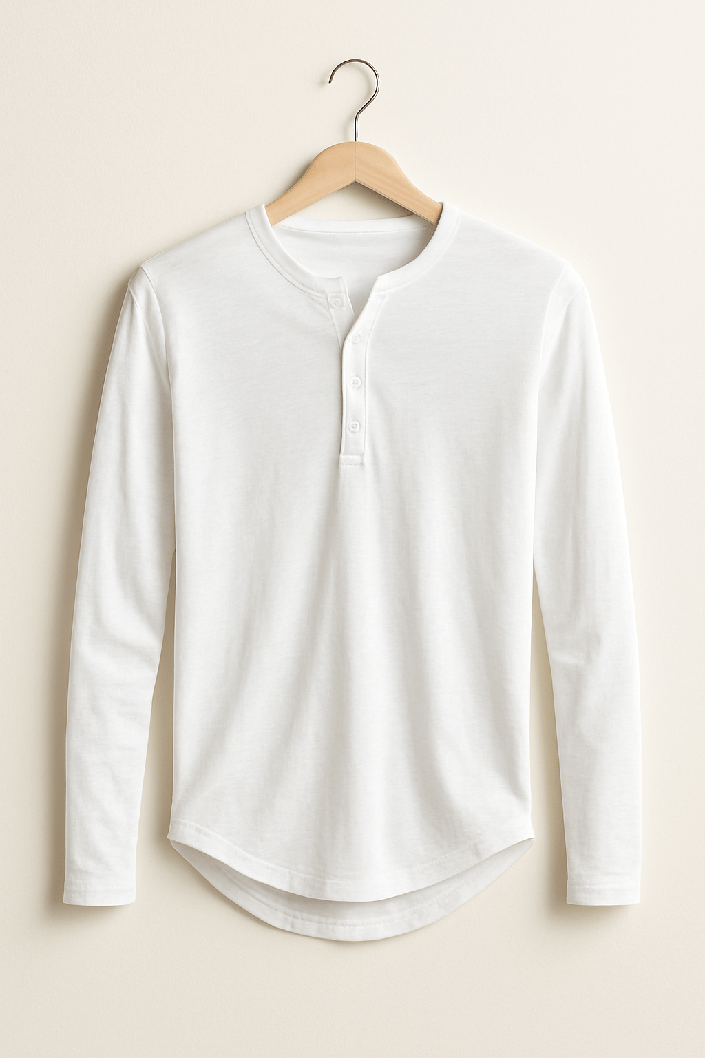 Heren Henley-shirt met lange mouwen – Tijdloos en comfortabel