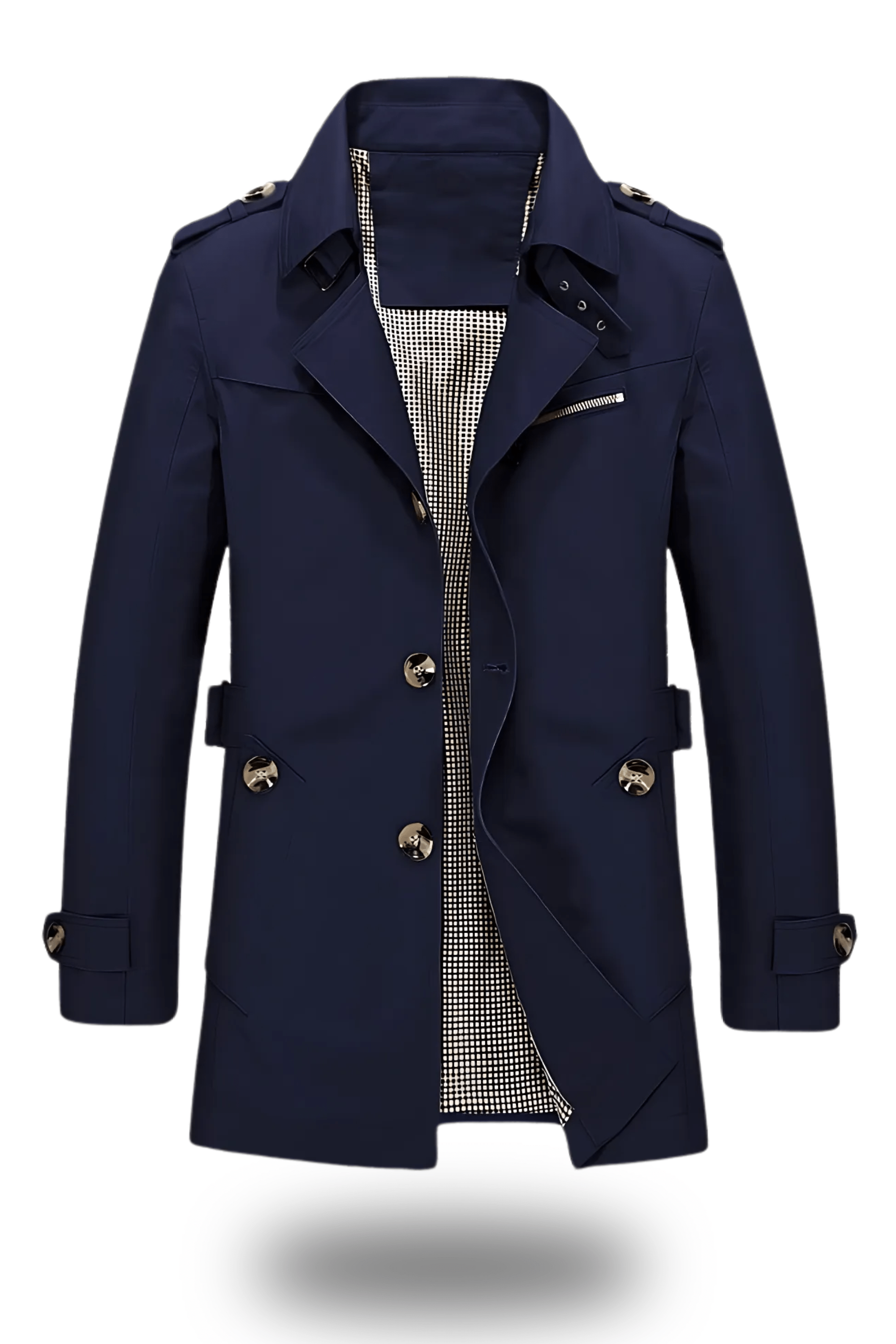 Trenchcoat voor heren met klassieke kraag – stijlvol en tijdloos