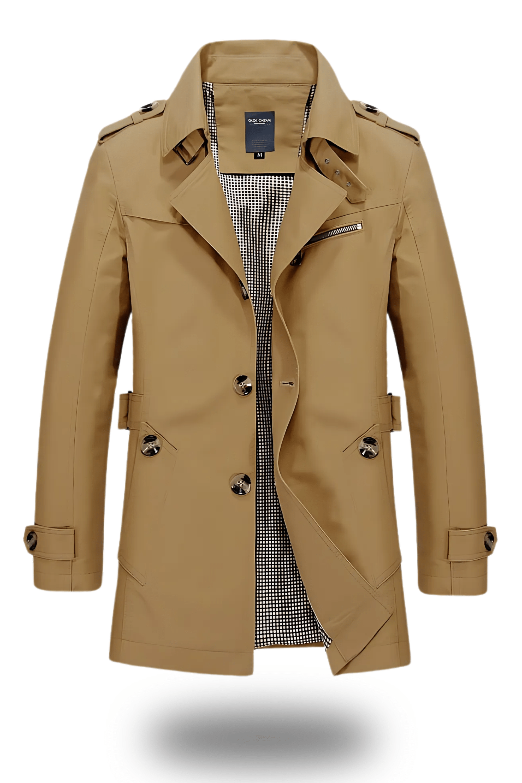 Trenchcoat voor heren met klassieke kraag – stijlvol en tijdloos