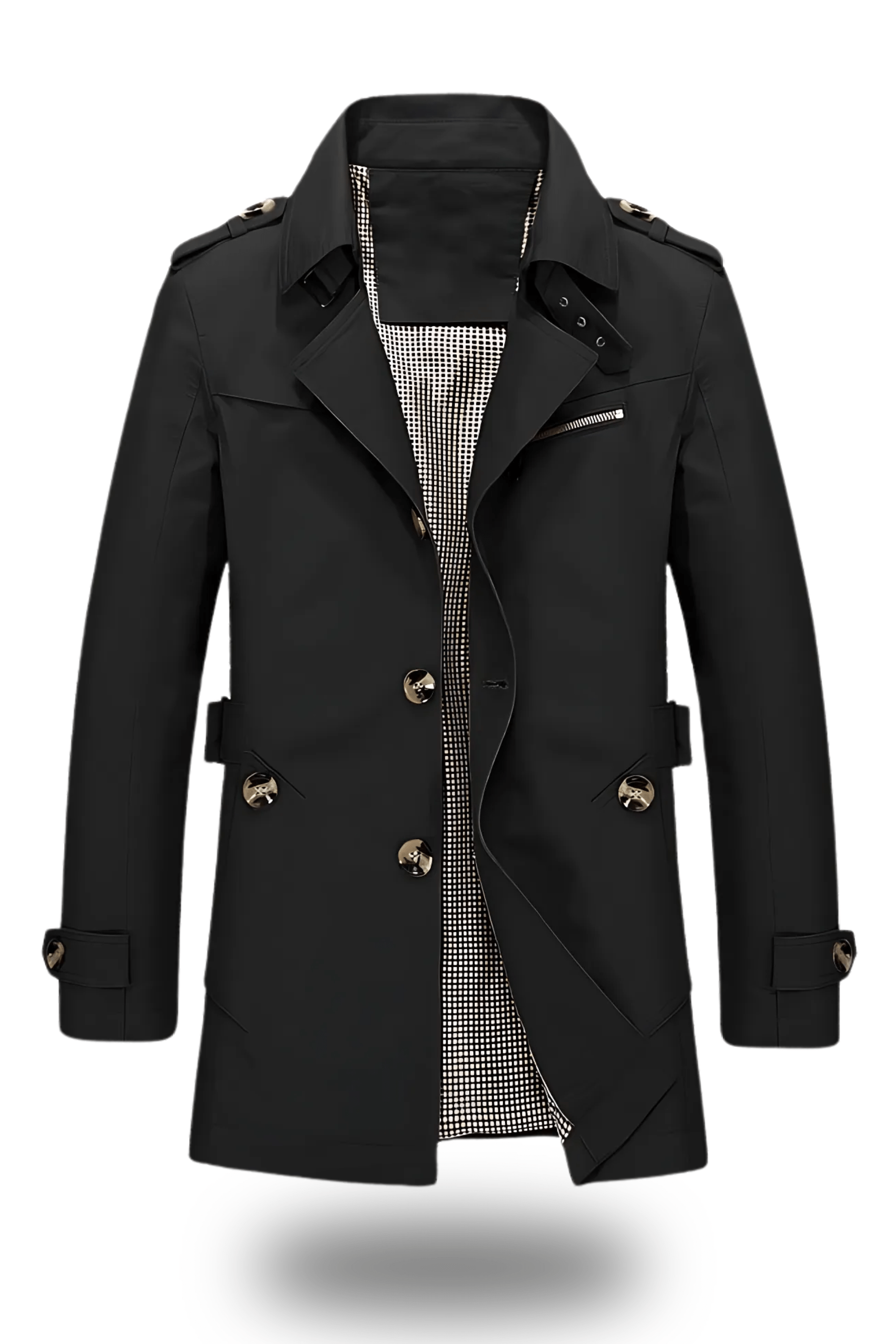 Trenchcoat voor heren met klassieke kraag – stijlvol en tijdloos