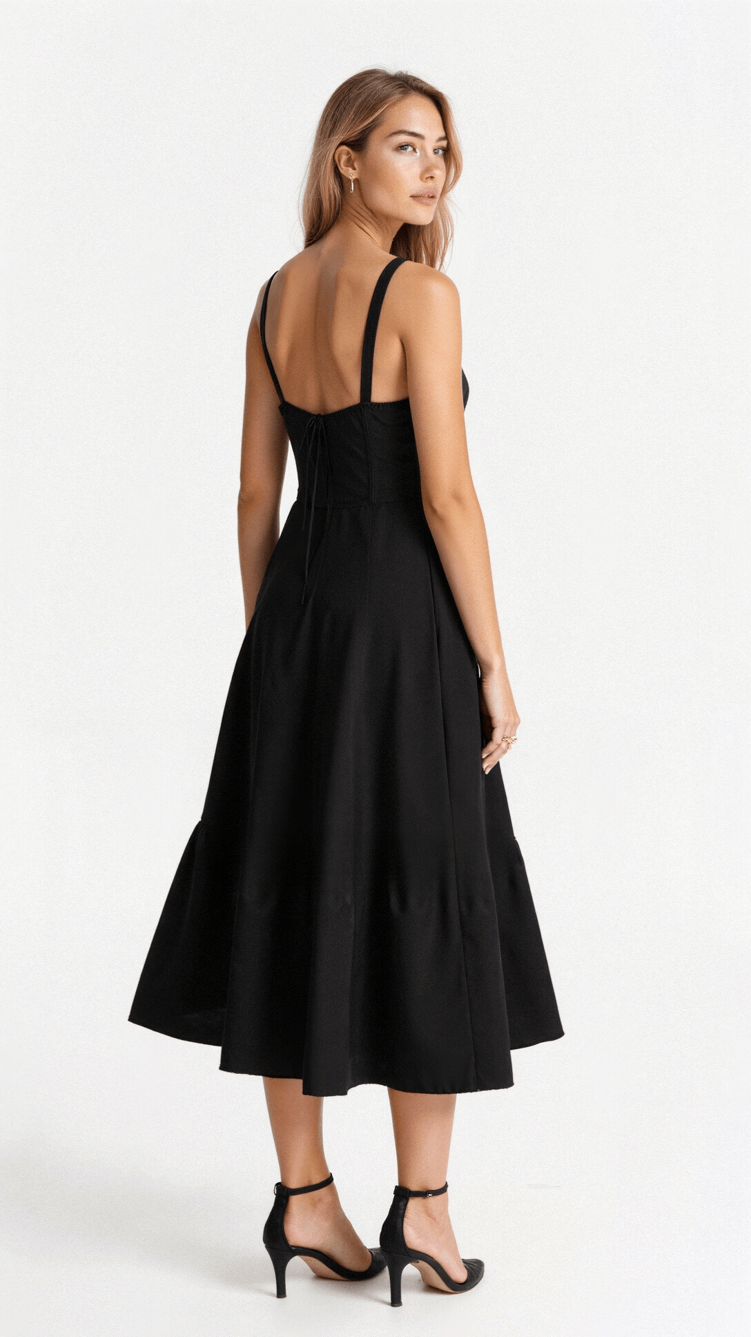 De Mode Outlet | Elodie Midikleed met Corsetdetails