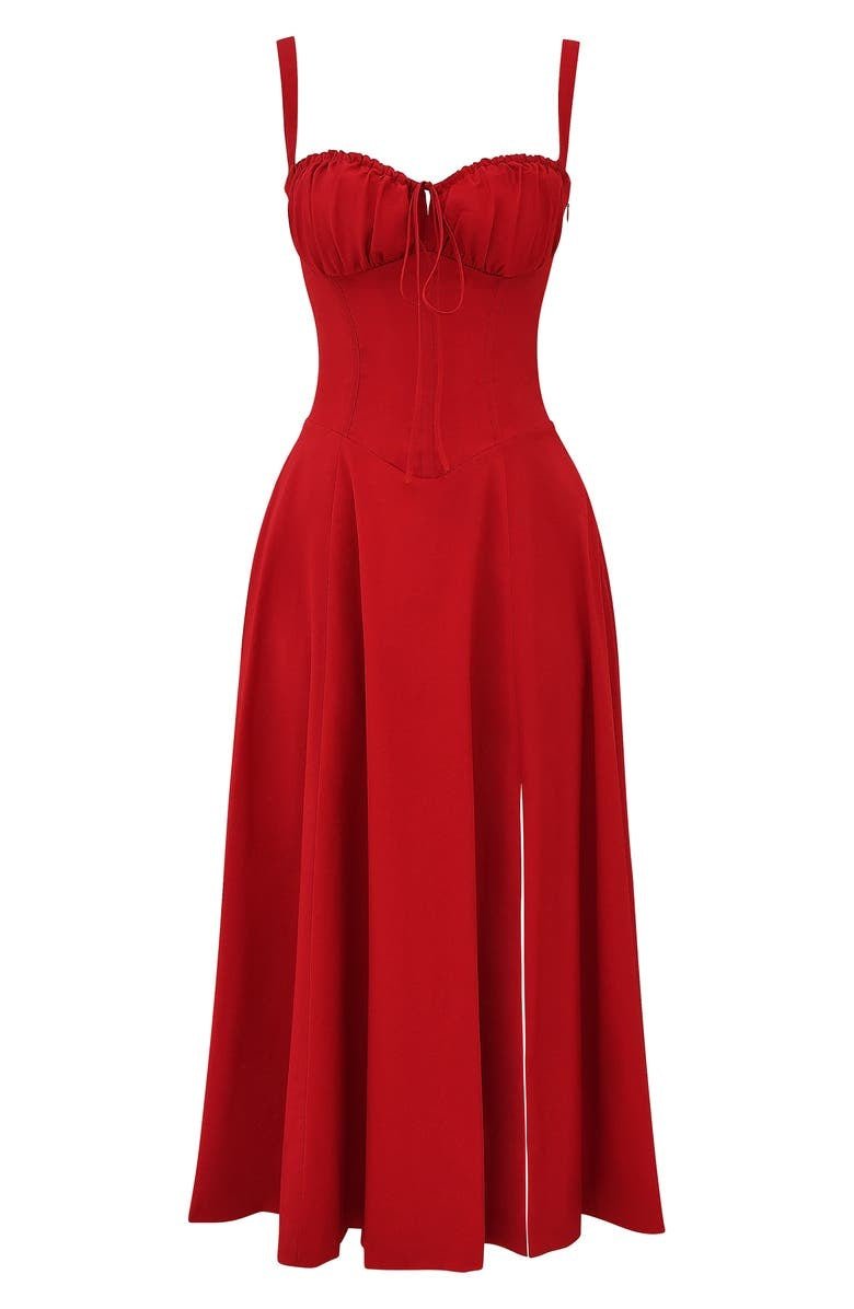De Mode Outlet | Elodie Midikleed met Corsetdetails