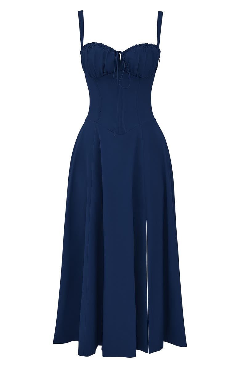 De Mode Outlet | Elodie Midikleed met Corsetdetails