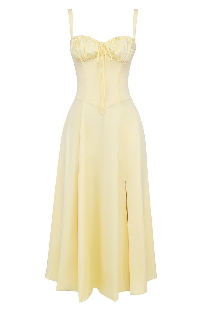 De Mode Outlet | Elodie Midikleed met Corsetdetails