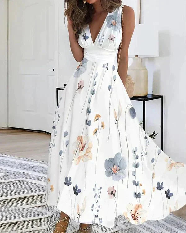 Luchtige Maxi Jurk met Bloemenprint