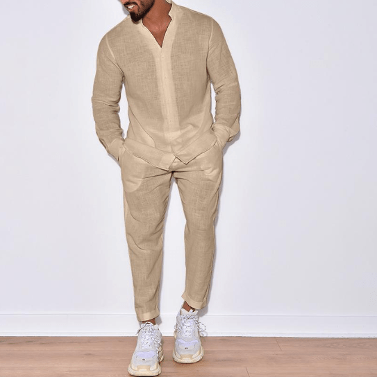 De Mode Outlet | Lichtgewicht Heren Set met Shirt & Broek