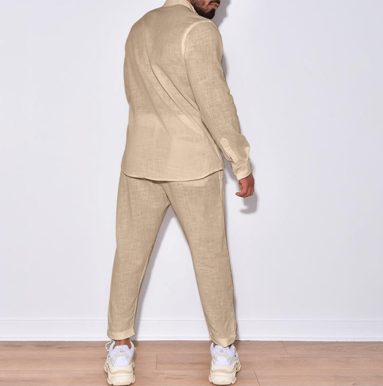 De Mode Outlet | Lichtgewicht Heren Set met Shirt & Broek