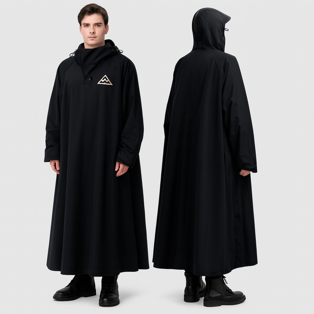 Lange Regenponcho met Waterafstotende Bescherming en Uniseks Ontwerp