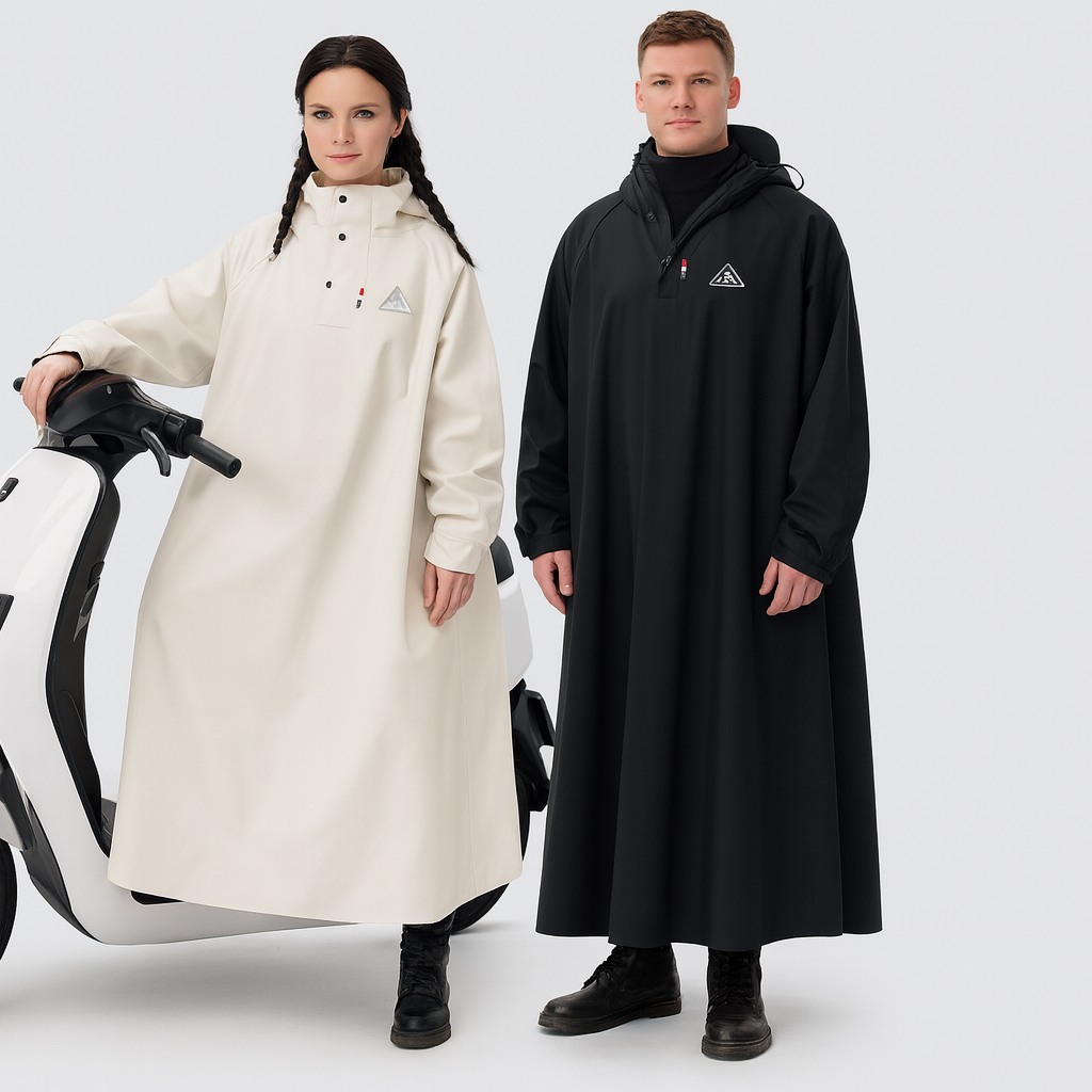 Lange Regenponcho met Waterafstotende Bescherming en Uniseks Ontwerp