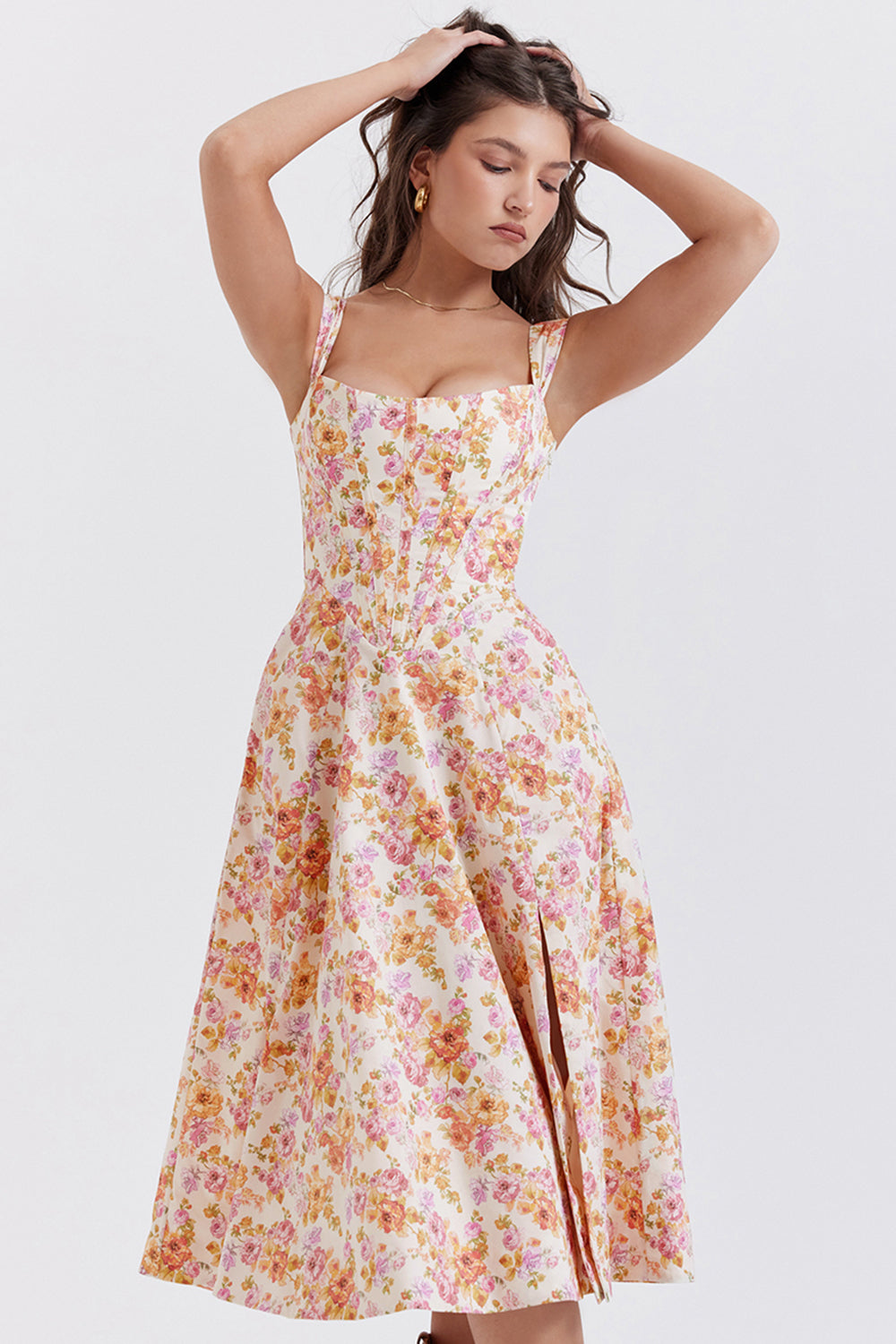 Mode Outlet | Midi Zomerjurk met Bloemenprint – Vrouwelijk & Luchtig
