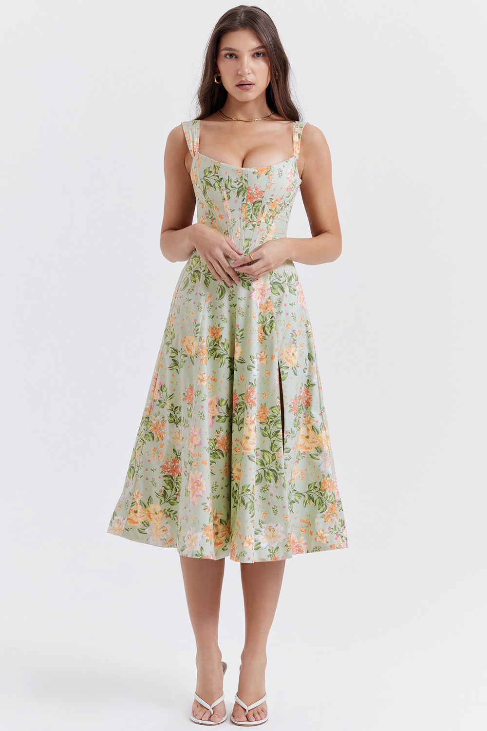 Mode Outlet | Midi Zomerjurk met Bloemenprint – Vrouwelijk & Luchtig