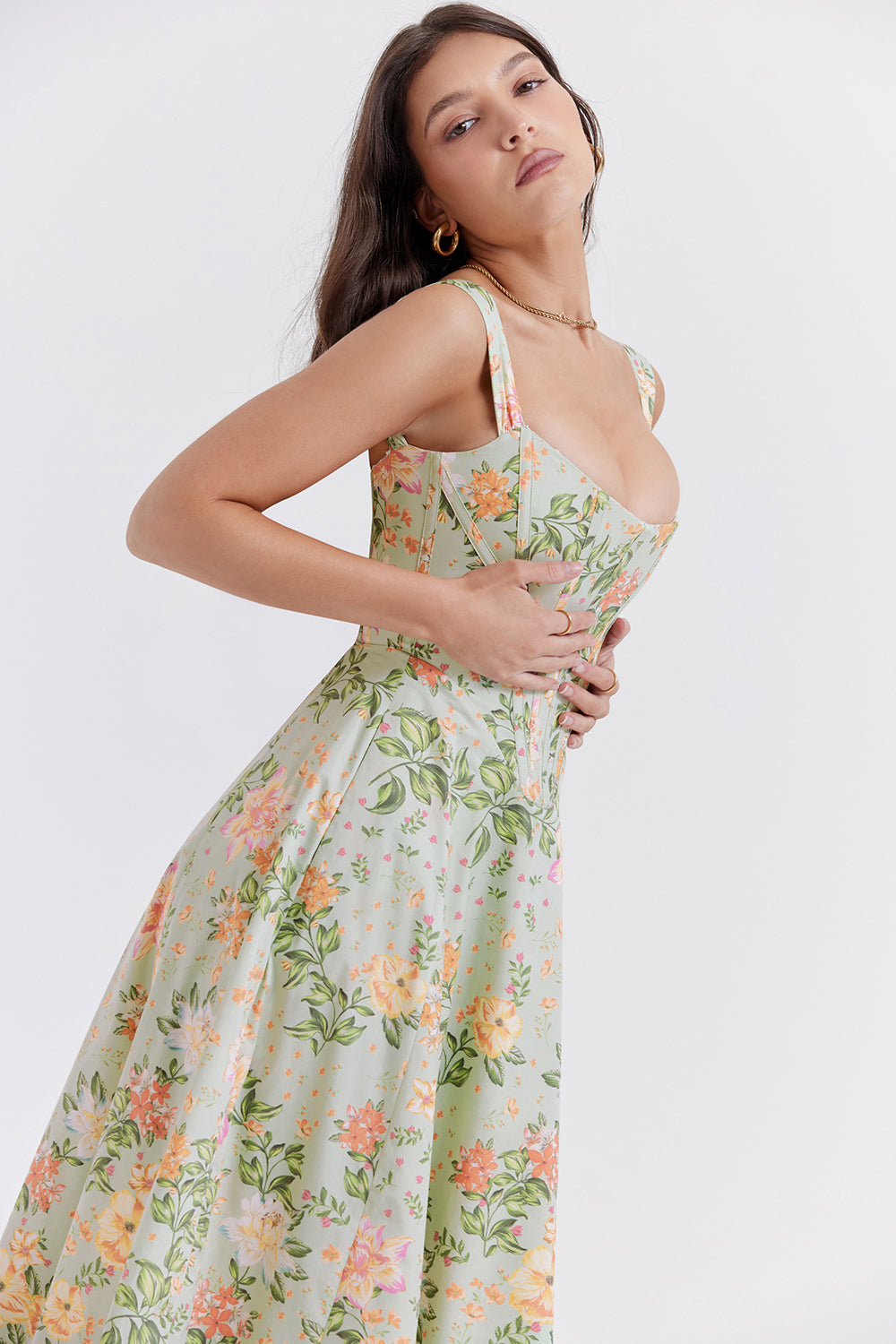 Mode Outlet | Midi Zomerjurk met Bloemenprint – Vrouwelijk & Luchtig