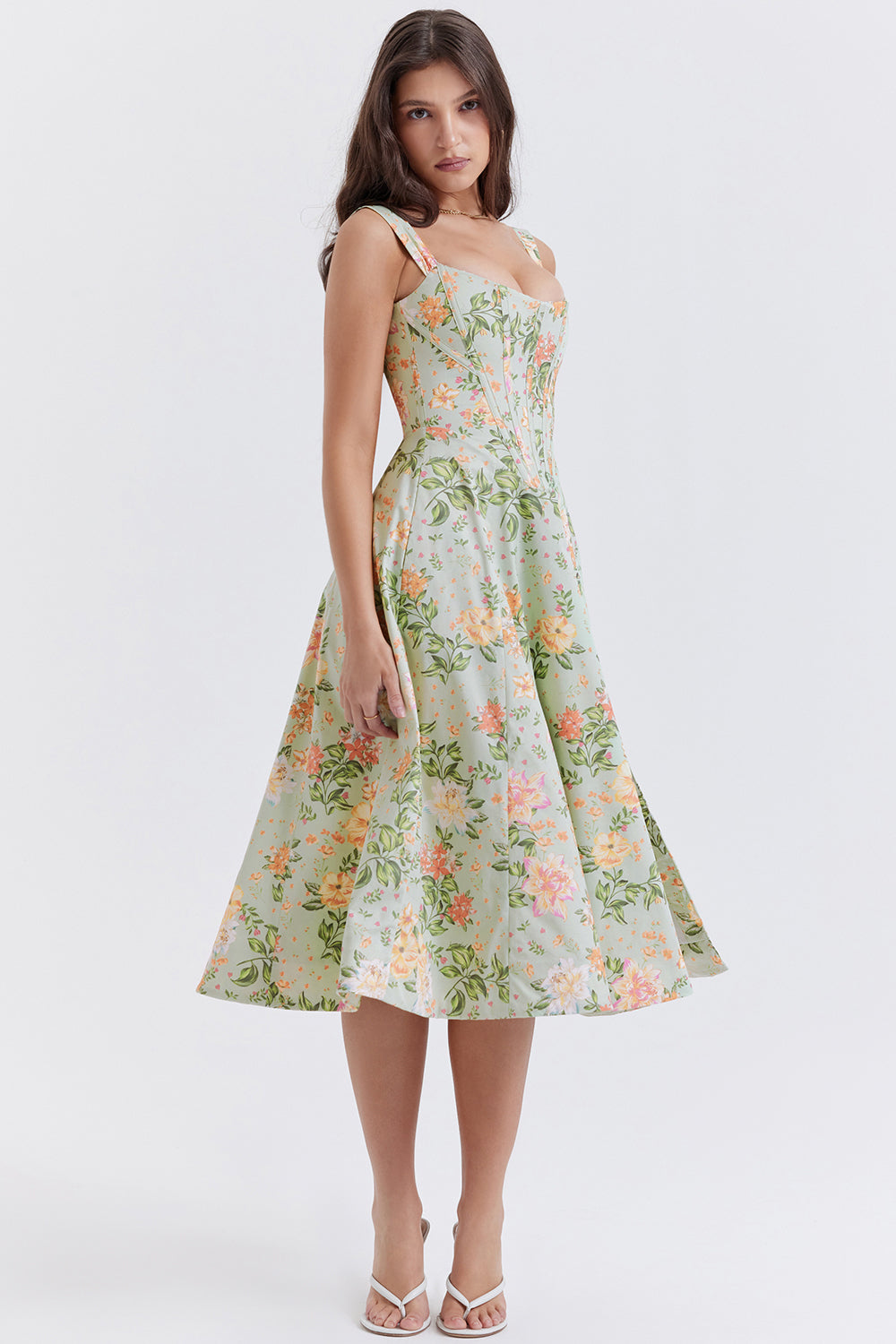 Mode Outlet | Midi Zomerjurk met Bloemenprint – Vrouwelijk & Luchtig