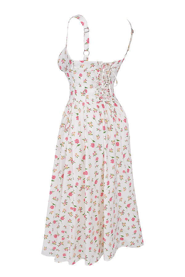 Mode Outlet | Midi Zomerjurk met Bloemenprint – Vrouwelijk & Luchtig