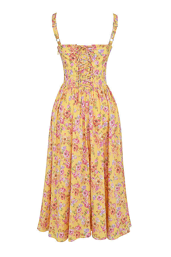 Mode Outlet | Midi Zomerjurk met Bloemenprint – Vrouwelijk & Luchtig