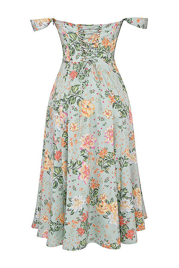 Mode Outlet | Midi Zomerjurk met Bloemenprint – Vrouwelijk & Luchtig