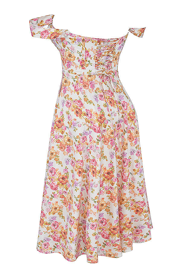 Mode Outlet | Midi Zomerjurk met Bloemenprint – Vrouwelijk & Luchtig