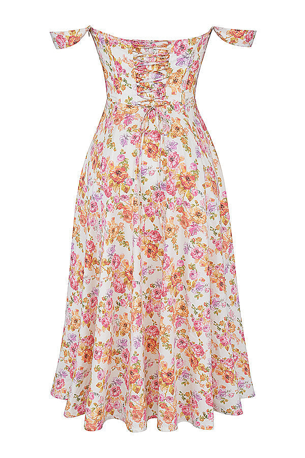 Mode Outlet | Midi Zomerjurk met Bloemenprint – Vrouwelijk & Luchtig