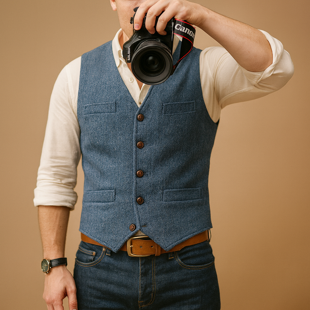 Heren gilet – Tijdloos ontwerp met knoopsluiting