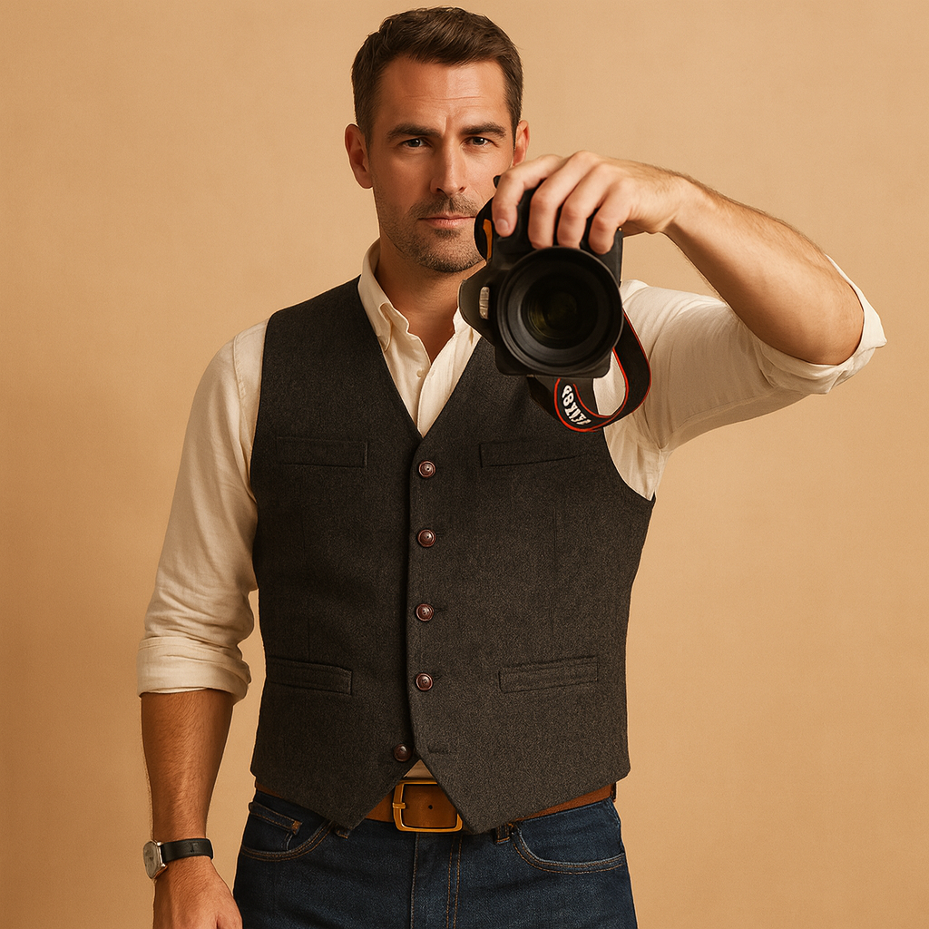 Heren gilet – Tijdloos ontwerp met knoopsluiting