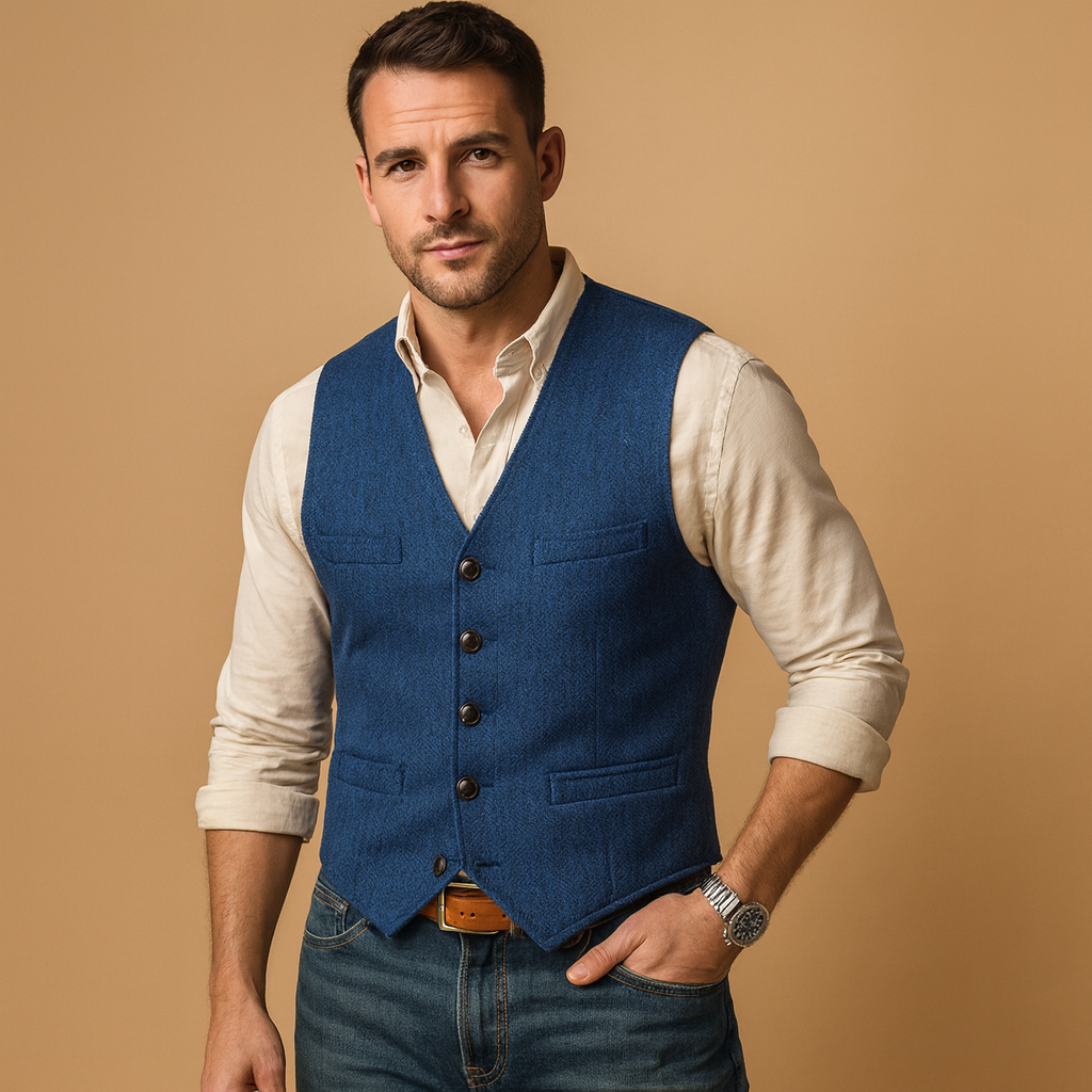 Heren gilet – Tijdloos ontwerp met knoopsluiting