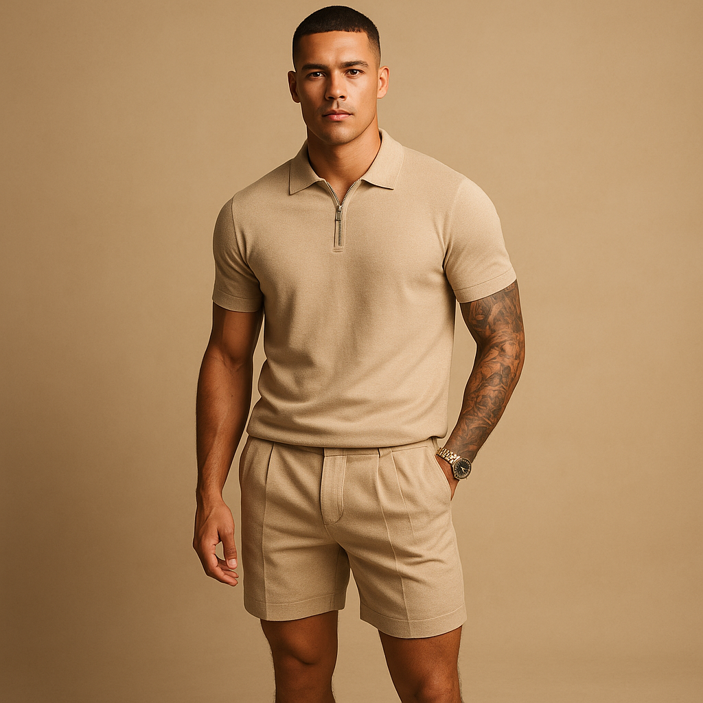 Heren Streetwear Set met Overhemd en Short