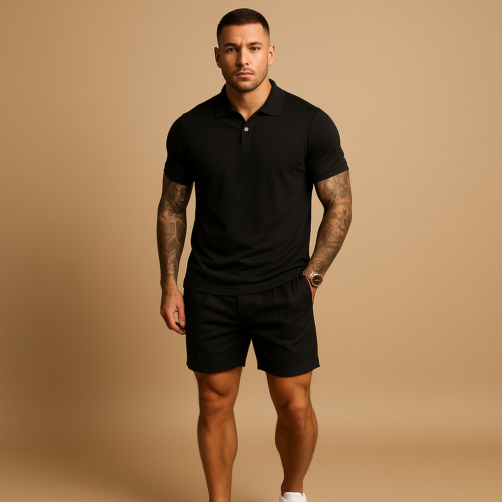 Heren Streetwear Set met Overhemd en Short