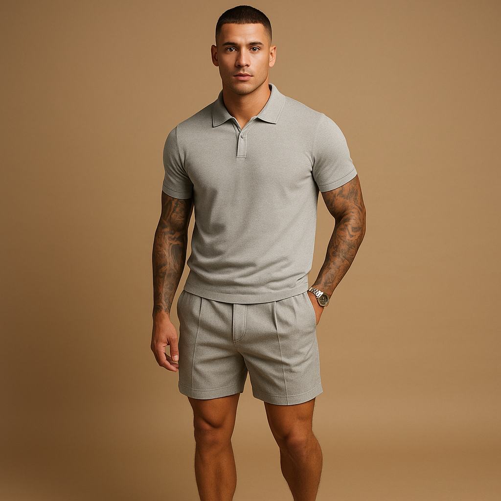 Heren Streetwear Set met Overhemd en Short