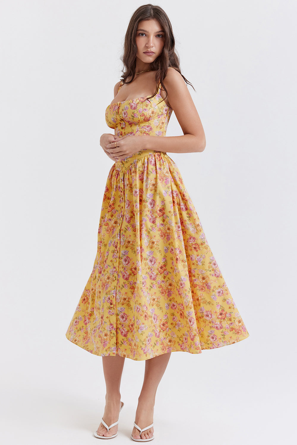 Mode Outlet | Midi Zomerjurk met Bloemenprint – Vrouwelijk & Luchtig